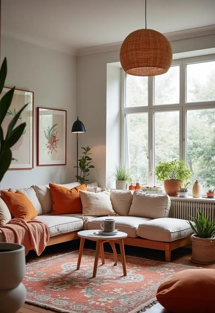 27 Scandinavian Living Room Designs That Feel Modern and Cozy 22 27 Scandinavian Living Room Designs That Feel Modern and Cozy - 22. Playful Textiles