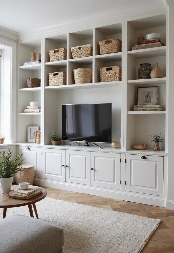 27 Scandinavian Living Room Designs That Feel Modern and Cozy 7 27 Scandinavian Living Room Designs That Feel Modern and Cozy - 7. Smart Storage Solutions