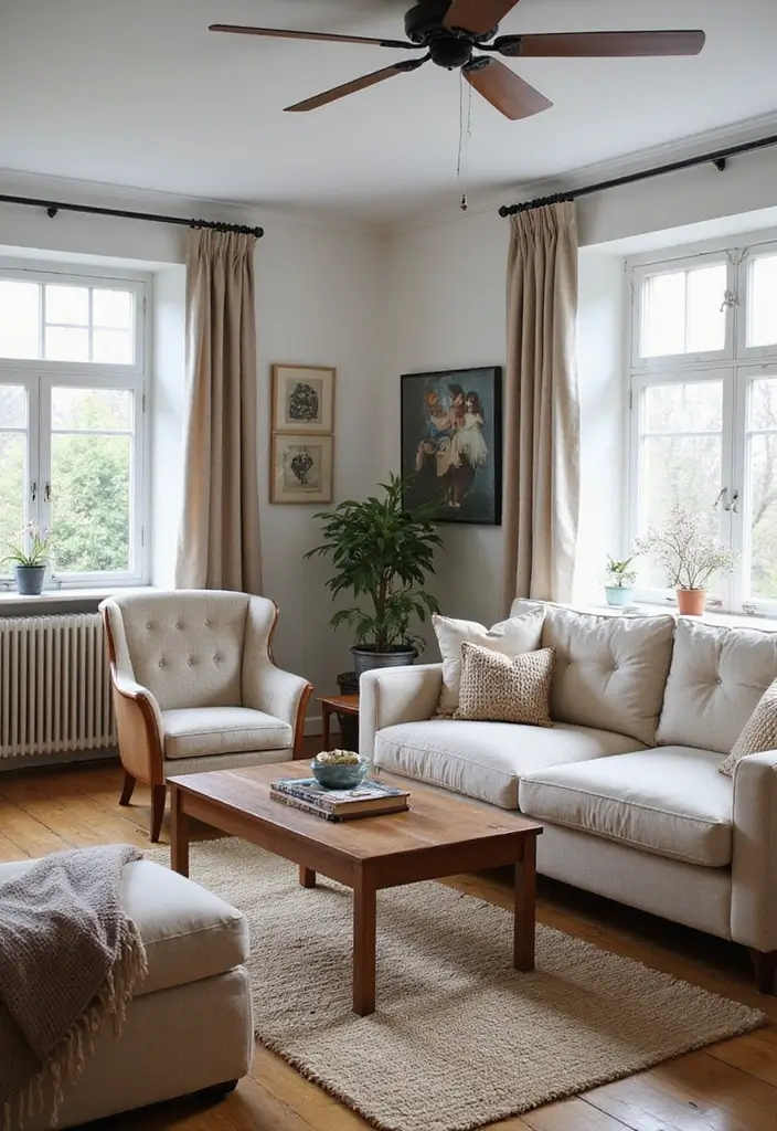 25 Apartment Living Room Scandinavian Designs You’ll Steal - 10. Vintage Finds