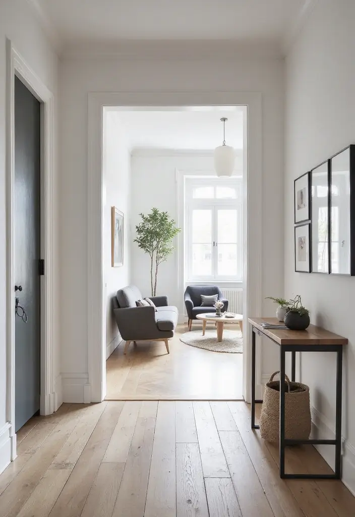 25 Apartment Living Room Scandinavian Designs You’ll Steal - 13. Welcoming Entry Points