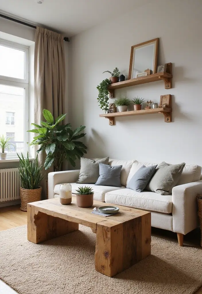 25 Apartment Living Room Scandinavian Designs You’ll Steal - 2. Natural Wood Elements