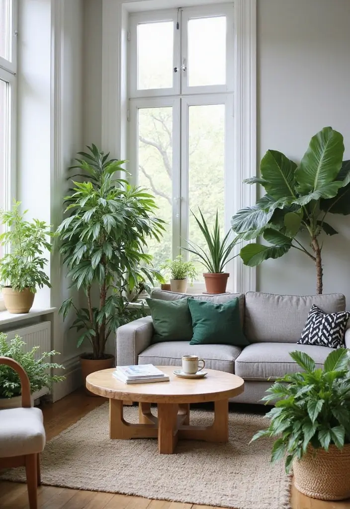 25 Apartment Living Room Scandinavian Designs You’ll Steal - 6. Greenery and Indoor Plants