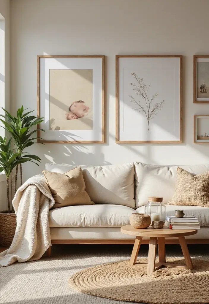 25 Beige Scandinavian Living Room Ideas for Warm Minimalism 20 25 Beige Scandinavian Living Room Ideas for Warm Minimalism - 20. Personalized Touches