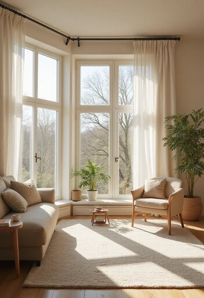 25 Beige Scandinavian Living Room Ideas for Warm Minimalism 5 25 Beige Scandinavian Living Room Ideas for Warm Minimalism - 5. Natural Lighting Emphasis