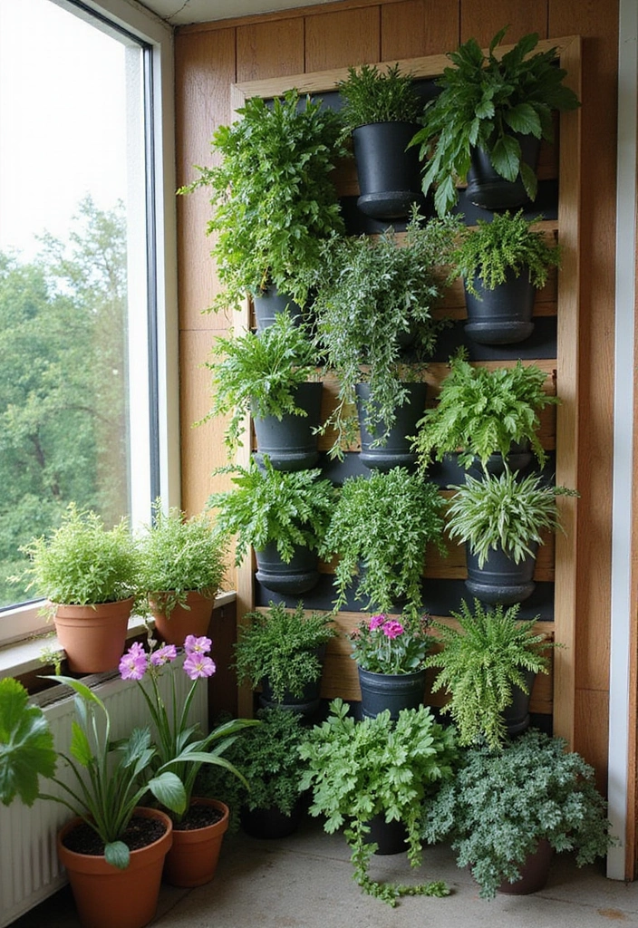 25 Scandinavian Balcony Ideas for Peaceful Outdoor Living - 2. Vertical Gardens for Small Spaces