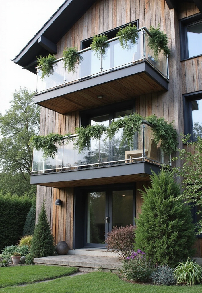 25 Scandinavian Balcony Ideas for Peaceful Outdoor Living - 20. Stylish Balcony Railings