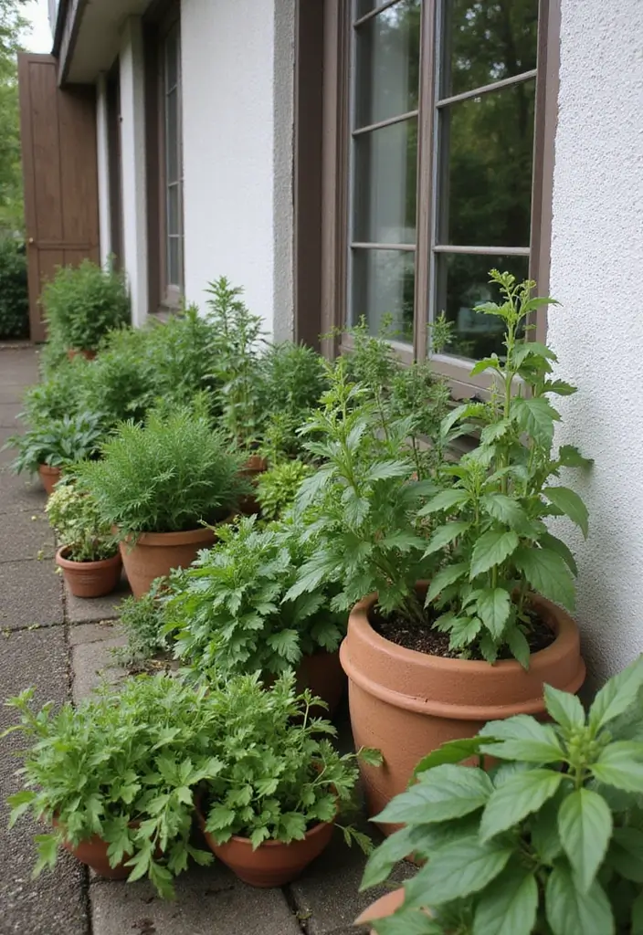 25 Scandinavian Balcony Ideas for Peaceful Outdoor Living - 6. Greenery with Herbs and Vegetables