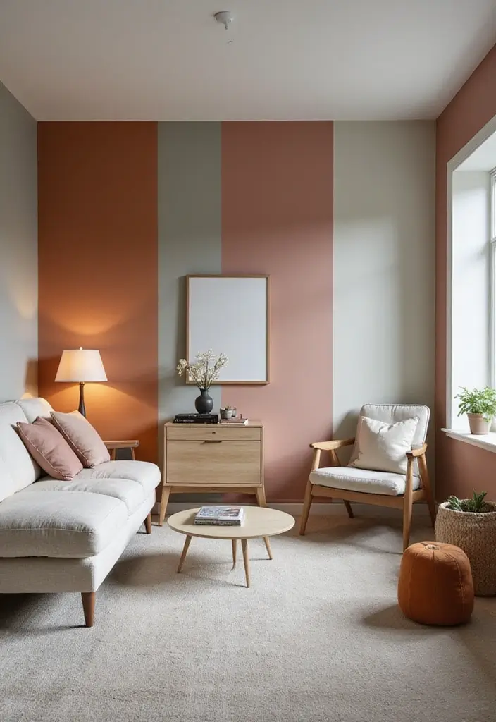 25 Scandinavian Basement Ideas That Feel Bright and Modern 8 25 Scandinavian Basement Ideas That Feel Bright and Modern - 10. Use of Color Blocking Techniques