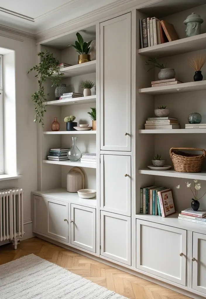 25 Scandinavian Basement Ideas That Feel Bright and Modern 15 25 Scandinavian Basement Ideas That Feel Bright and Modern - 19. Open Shelving for Display and Storage