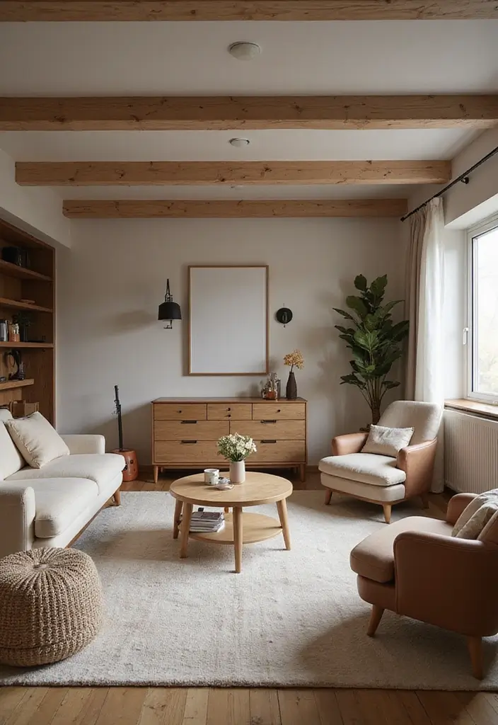 25 Scandinavian Basement Ideas That Feel Bright and Modern 17 25 Scandinavian Basement Ideas That Feel Bright and Modern - 21. Unique Furniture Arrangements