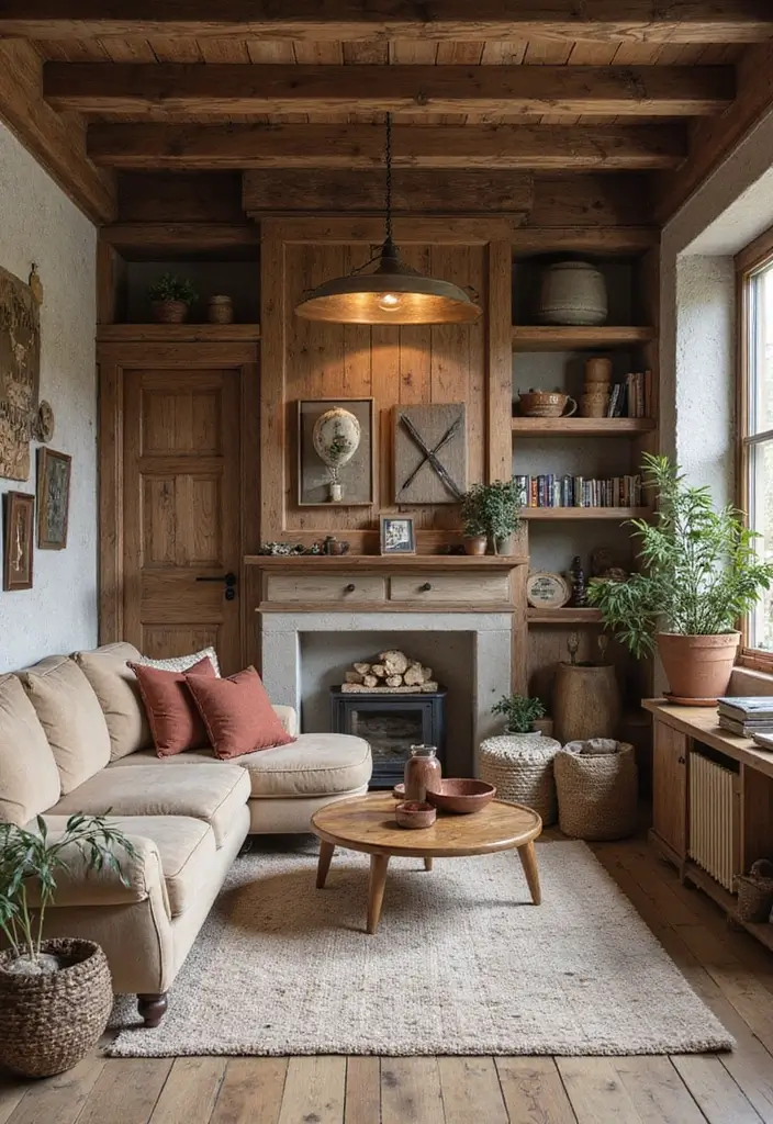 25 Scandinavian Basement Ideas That Feel Bright and Modern 18 25 Scandinavian Basement Ideas That Feel Bright and Modern - 22. Incorporating Rustic Elements