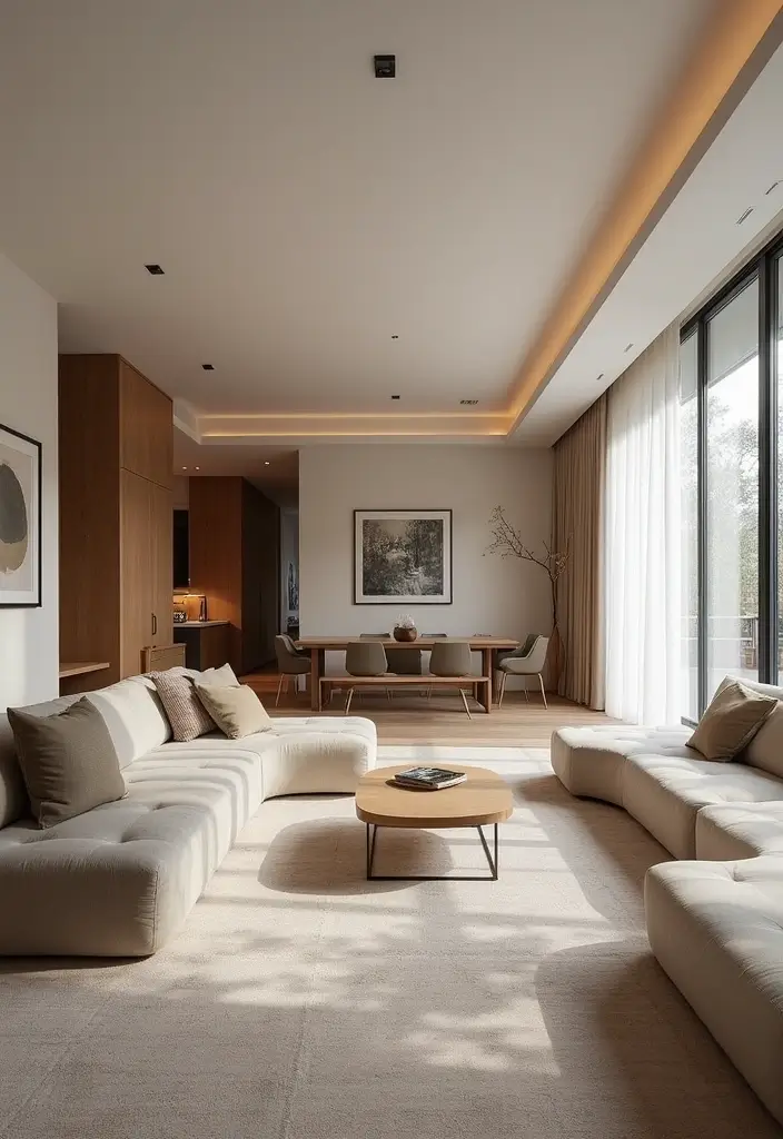 25 Scandinavian Basement Ideas That Feel Bright and Modern 6 25 Scandinavian Basement Ideas That Feel Bright and Modern - 8. Open-Concept Layout for Flow