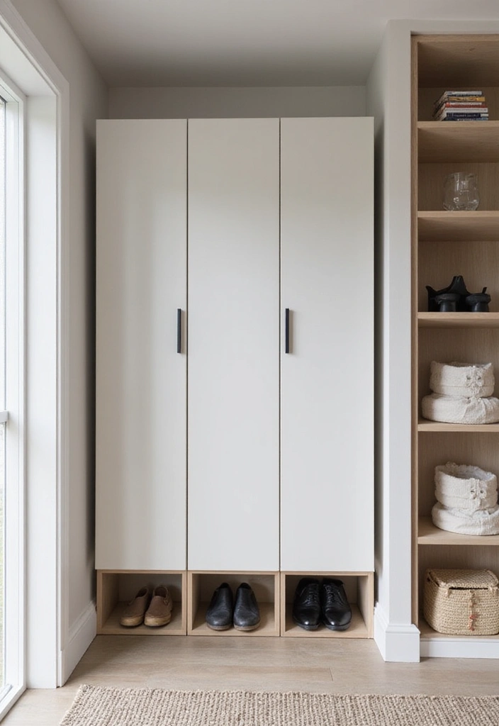 25 Scandinavian Entryway Ideas for a Warm and Inviting Home - 21. Clever Shoe Storage