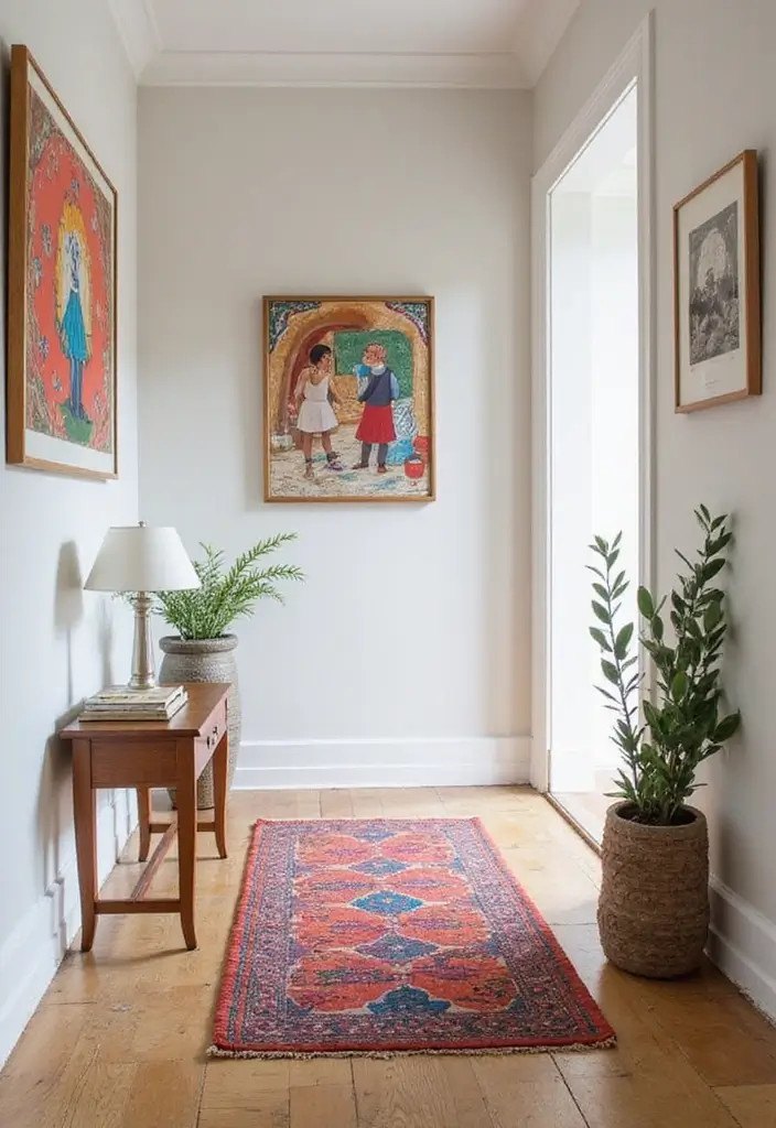 25 Scandinavian Entryway Ideas for a Warm and Inviting Home - 3. Bright Color Accents