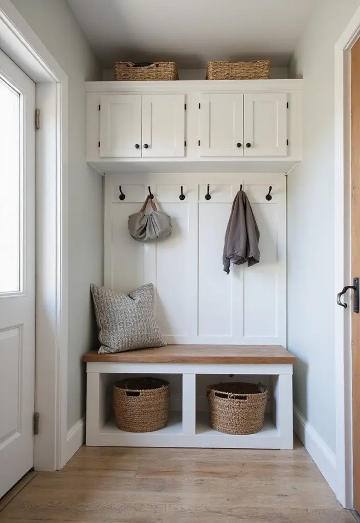 25 Scandinavian Entryway Ideas for a Warm and Inviting Home - 4. Functional Mudroom