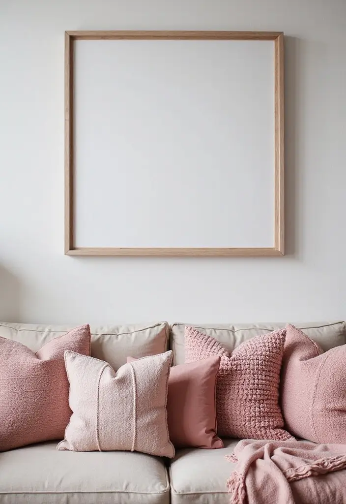 26 Pink Scandinavian Living Room Ideas for Soft Elegance 5 26 Pink Scandinavian Living Room Ideas for Soft Elegance - 5. Pink Throw Pillows