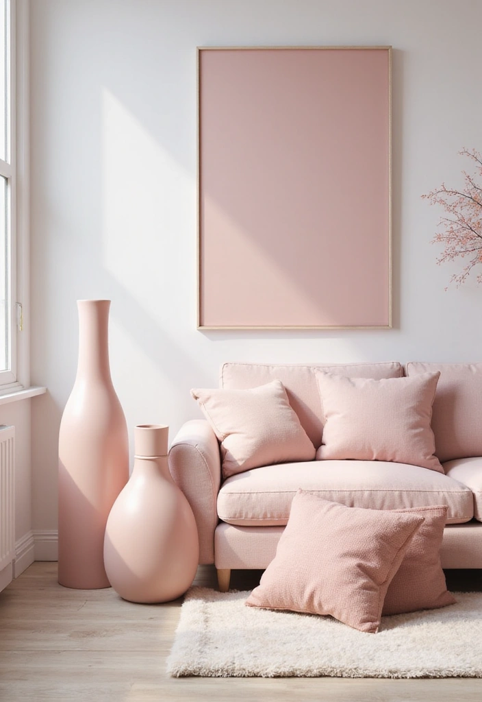 26 Pink Scandinavian Living Room Ideas for Soft Elegance 8 26 Pink Scandinavian Living Room Ideas for Soft Elegance - 8. Minimalist Pink Decor