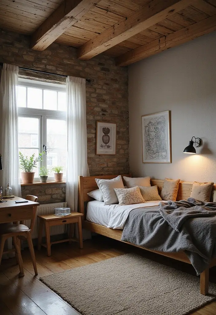 26 Rustic Scandinavian Bedroom Ideas for Cozy Nights 24 26 Rustic Scandinavian Bedroom Ideas for Cozy Nights - 24. Functional Workspaces