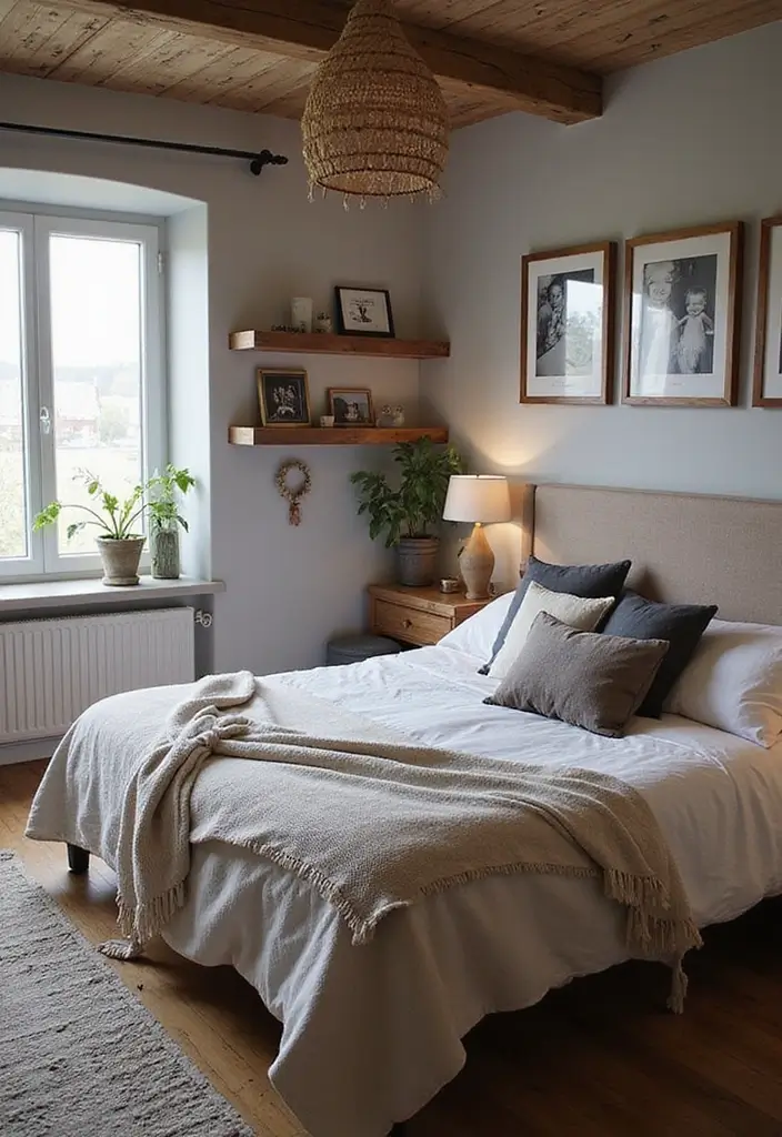 26 Rustic Scandinavian Bedroom Ideas for Cozy Nights 26 26 Rustic Scandinavian Bedroom Ideas for Cozy Nights - 26. Personal Touches