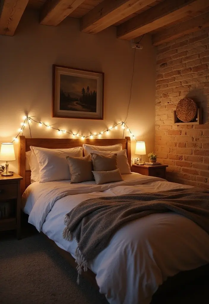 26 Rustic Scandinavian Bedroom Ideas for Cozy Nights 4 26 Rustic Scandinavian Bedroom Ideas for Cozy Nights - 4. Cozy Lighting Options
