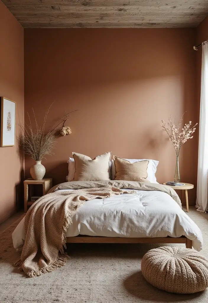 26 Rustic Scandinavian Bedroom Ideas for Cozy Nights 5 26 Rustic Scandinavian Bedroom Ideas for Cozy Nights - 5. Incorporate Earthy Tones