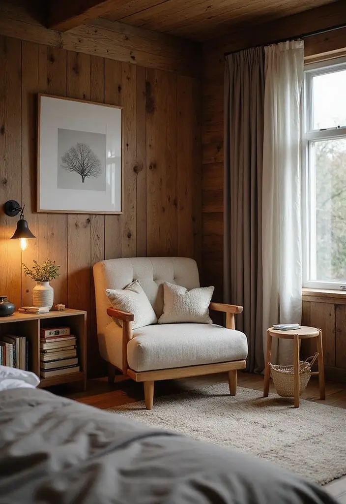 26 Rustic Scandinavian Bedroom Ideas for Cozy Nights 9 26 Rustic Scandinavian Bedroom Ideas for Cozy Nights - 9. Cozy Nooks for Reading