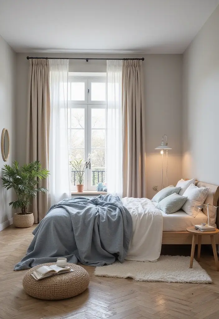 26 Scandinavian Blue Bedroom Ideas That Spark Tranquility 11 26 Scandinavian Blue Bedroom Ideas That Spark Tranquility - 11. Neutral Accents