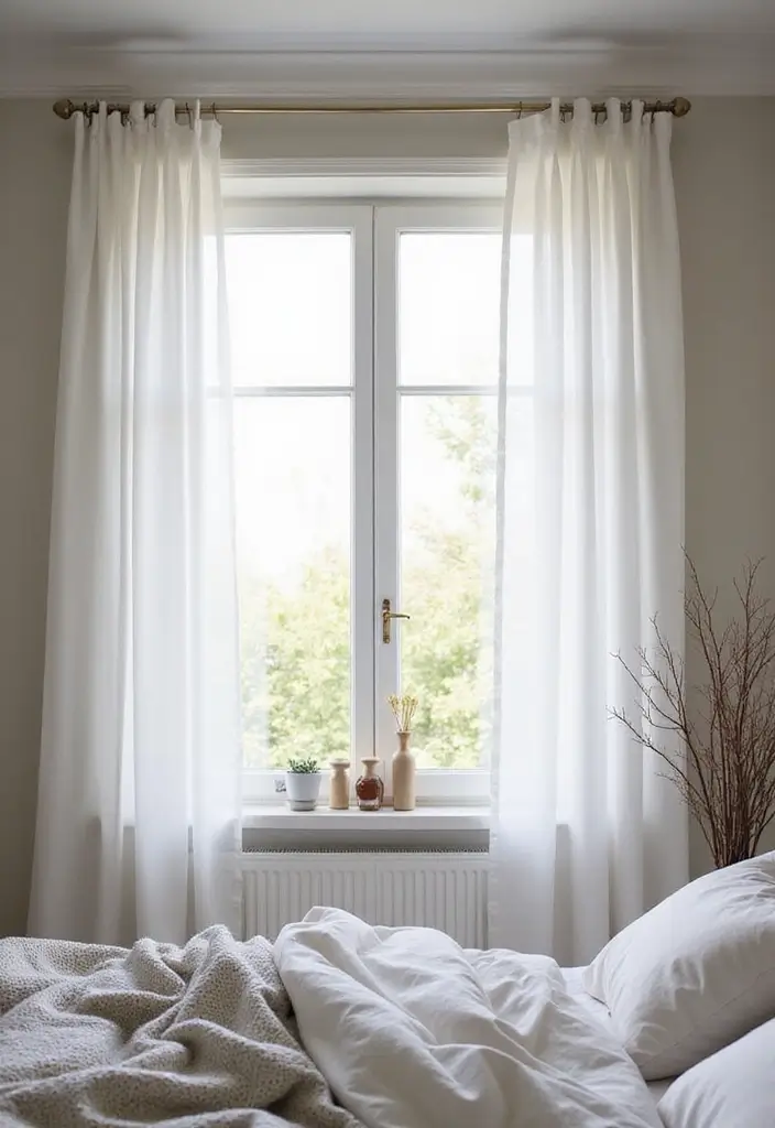 26 Scandinavian Blue Bedroom Ideas That Spark Tranquility 13 26 Scandinavian Blue Bedroom Ideas That Spark Tranquility - 13. Simple Window Treatments