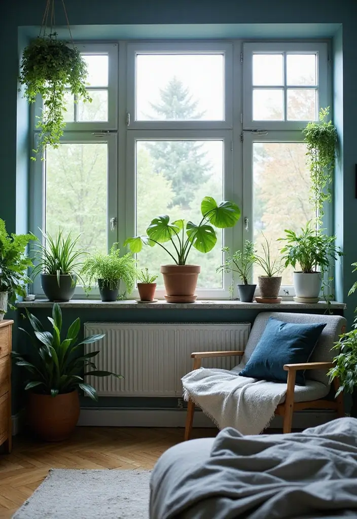 26 Scandinavian Blue Bedroom Ideas That Spark Tranquility 15 26 Scandinavian Blue Bedroom Ideas That Spark Tranquility - 15. Embracing Nature