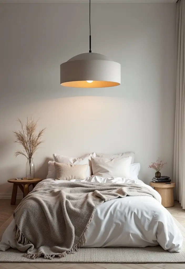 26 Scandinavian Blue Bedroom Ideas That Spark Tranquility 18 26 Scandinavian Blue Bedroom Ideas That Spark Tranquility - 18. Statement Lighting Fixtures