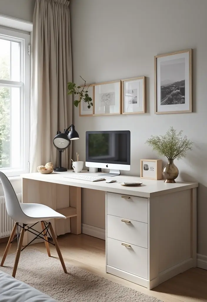 26 Scandinavian Blue Bedroom Ideas That Spark Tranquility 19 26 Scandinavian Blue Bedroom Ideas That Spark Tranquility - 19. Functional Desks