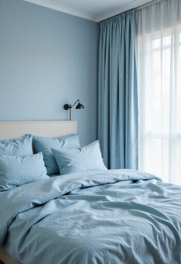 26 Scandinavian Blue Bedroom Ideas That Spark Tranquility 5 26 Scandinavian Blue Bedroom Ideas That Spark Tranquility - 5. Calming Blue Patterns