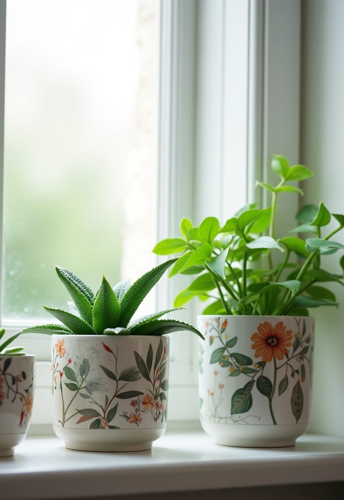 26 Scandinavian Floral Decor Ideas for a Fresh Nordic Touch - 14. Floral Pot Holders