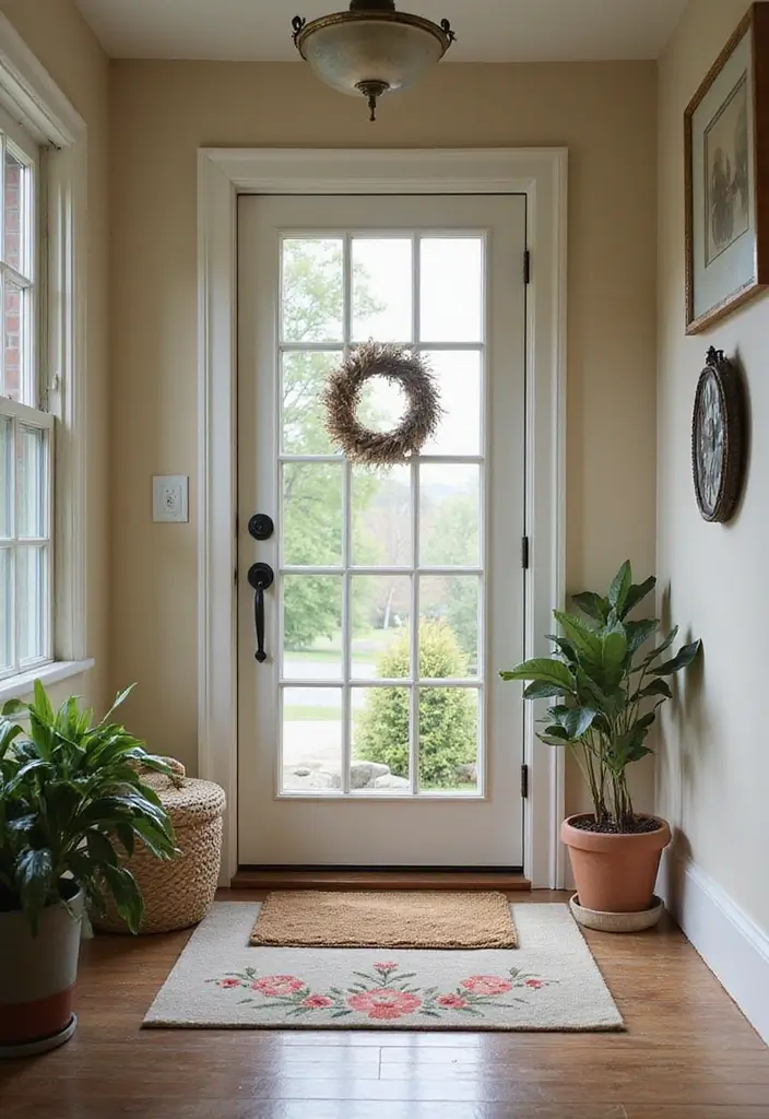 26 Scandinavian Floral Decor Ideas for a Fresh Nordic Touch - 15. Floral Doormats