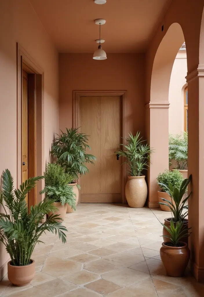 26 Scandinavian Hallway Ideas That Make Every Step Feel Cozy 1 26 Scandinavian Hallway Ideas That Make Every Step Feel Cozy - 1. Earthy Toned Walls