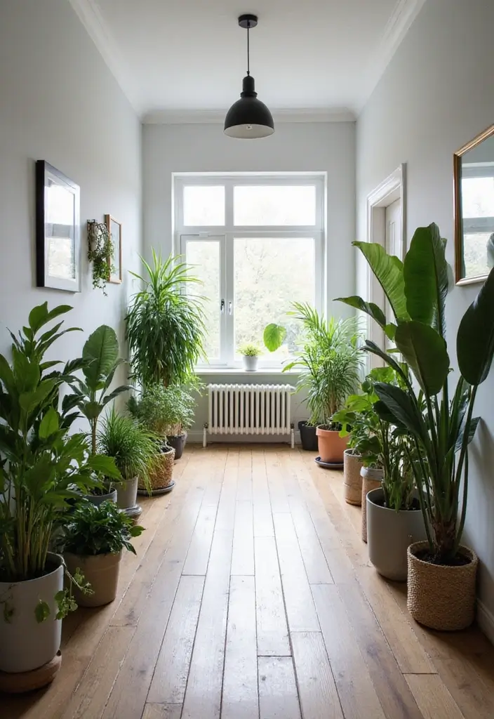 26 Scandinavian Hallway Ideas That Make Every Step Feel Cozy 10 26 Scandinavian Hallway Ideas That Make Every Step Feel Cozy - 10. Indoor Plants