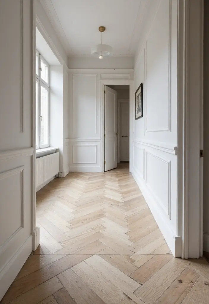 26 Scandinavian Hallway Ideas That Make Every Step Feel Cozy 15 26 Scandinavian Hallway Ideas That Make Every Step Feel Cozy - 15. Artistic Flooring