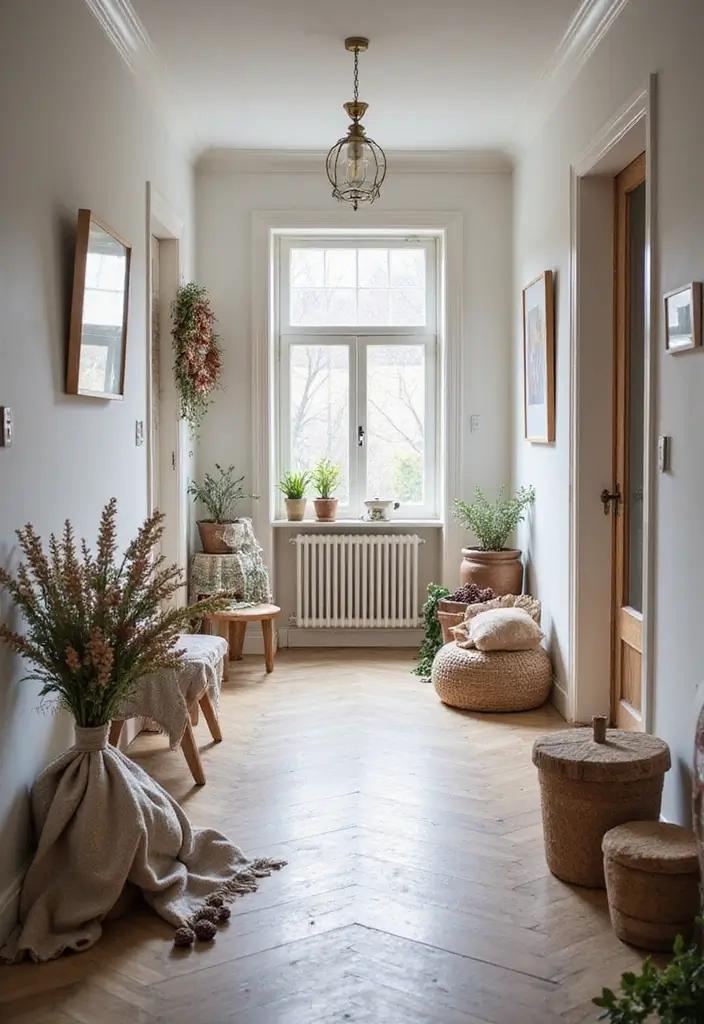 26 Scandinavian Hallway Ideas That Make Every Step Feel Cozy 18 26 Scandinavian Hallway Ideas That Make Every Step Feel Cozy - 18. Seasonal Decor Swaps