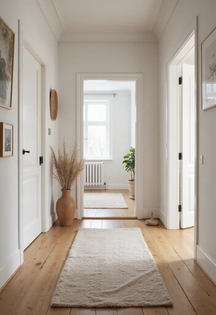 26 Scandinavian Hallway Ideas That Make Every Step Feel Cozy 2 26 Scandinavian Hallway Ideas That Make Every Step Feel Cozy - 2. Natural Wood Flooring