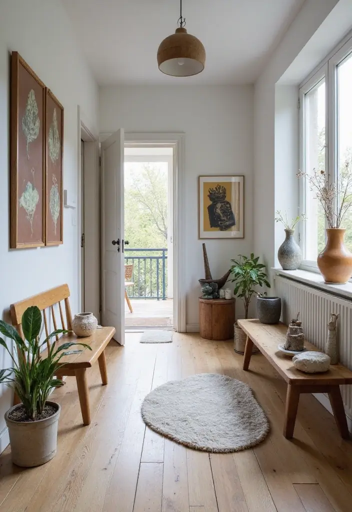 26 Scandinavian Hallway Ideas That Make Every Step Feel Cozy 25 26 Scandinavian Hallway Ideas That Make Every Step Feel Cozy - 25. Artistic Accessories