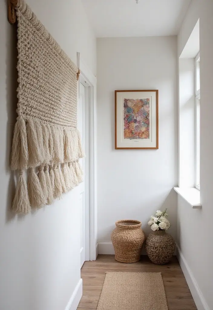 26 Scandinavian Hallway Ideas That Make Every Step Feel Cozy 5 26 Scandinavian Hallway Ideas That Make Every Step Feel Cozy - 5. Textured Wall Art