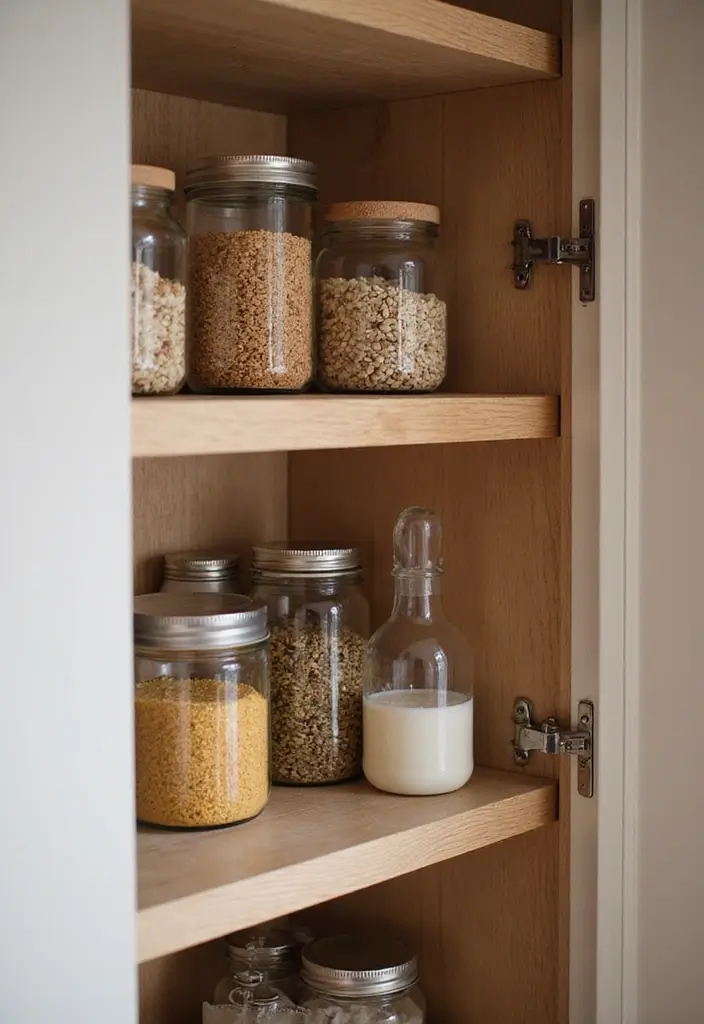 26 Scandinavian Pantry Ideas for Organized Minimal Living 1 26 Scandinavian Pantry Ideas for Organized Minimal Living - 1. Natural Wood Shelving