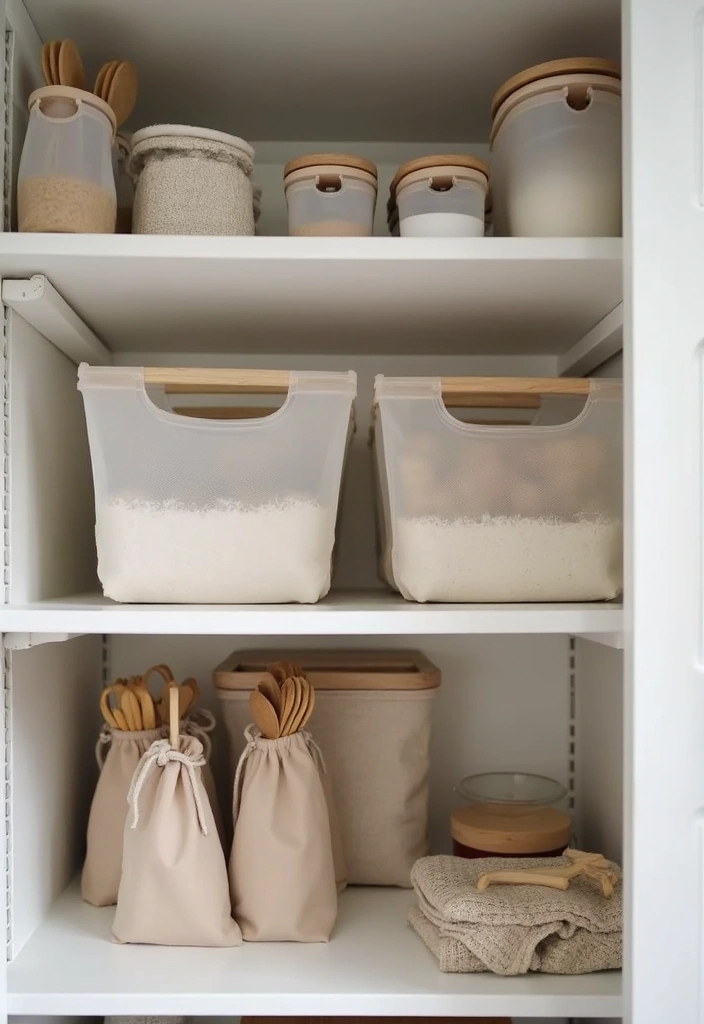 26 Scandinavian Pantry Ideas for Organized Minimal Living 12 26 Scandinavian Pantry Ideas for Organized Minimal Living - 12. Stylish Food Storage Bags