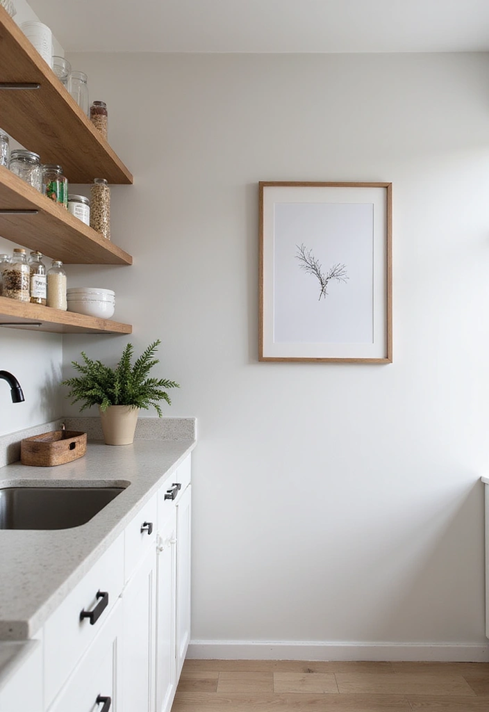 26 Scandinavian Pantry Ideas for Organized Minimal Living 14 26 Scandinavian Pantry Ideas for Organized Minimal Living - 14. Simple Wall Art