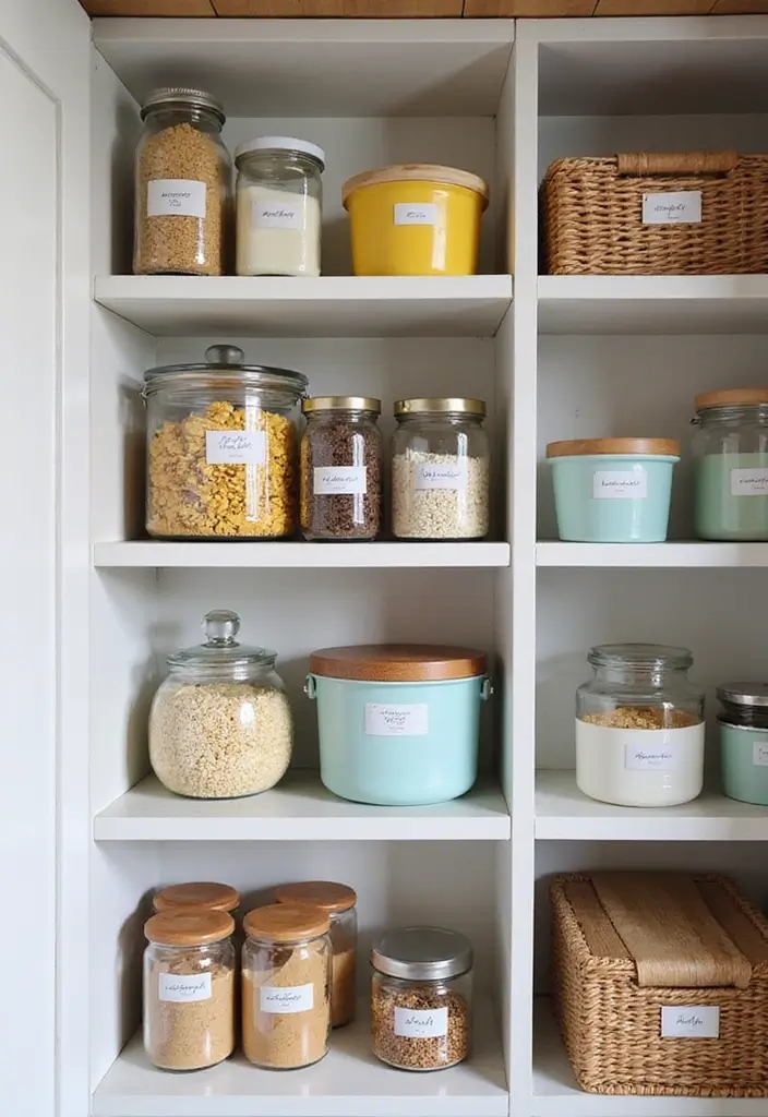 26 Scandinavian Pantry Ideas for Organized Minimal Living 16 26 Scandinavian Pantry Ideas for Organized Minimal Living - 16. Color-Coded Organization