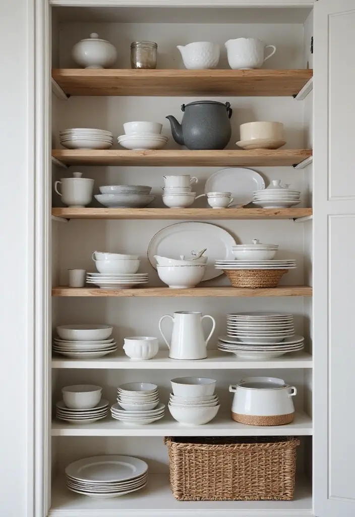 26 Scandinavian Pantry Ideas for Organized Minimal Living 20 26 Scandinavian Pantry Ideas for Organized Minimal Living - 20. Functional Dining Ware Storage