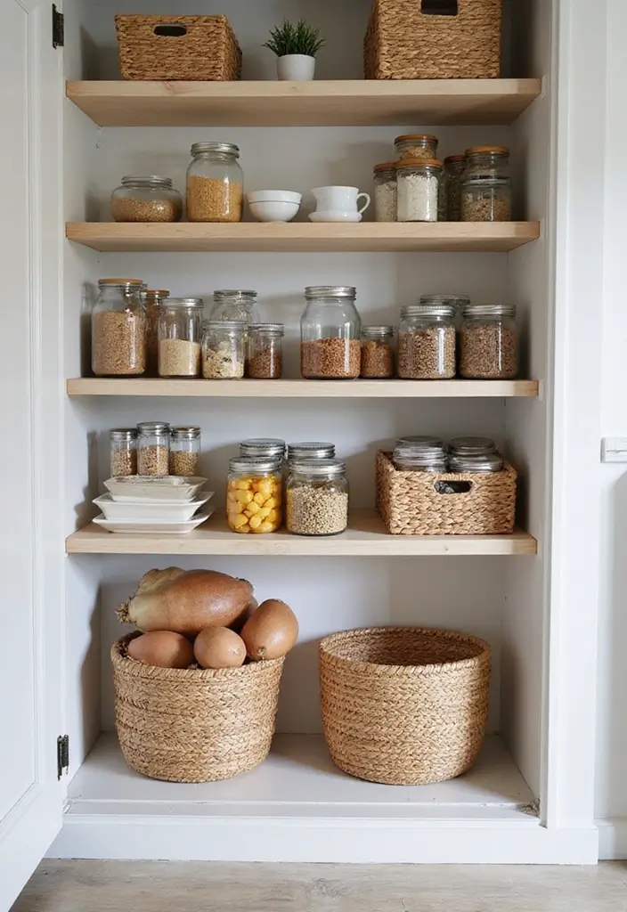 26 Scandinavian Pantry Ideas for Organized Minimal Living 3 26 Scandinavian Pantry Ideas for Organized Minimal Living - 3. Baskets for Textured Storage