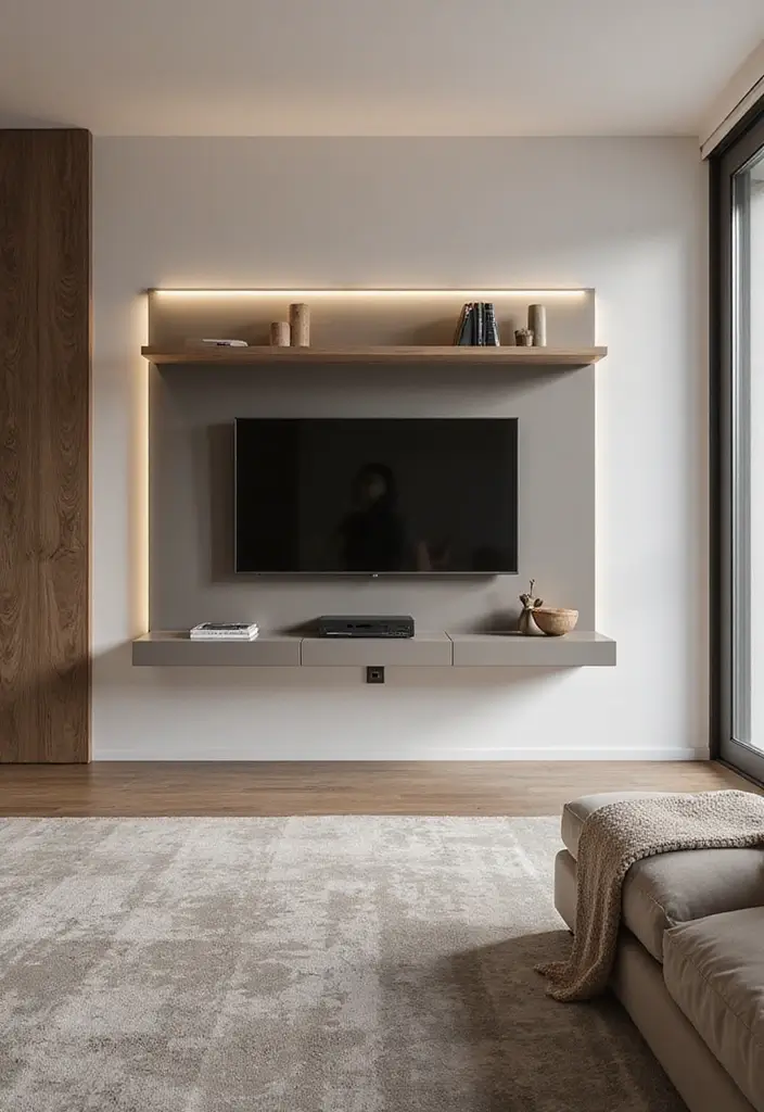 26 Scandinavian TV Wall Designs That Transform Your Space 1 26 Scandinavian TV Wall Designs That Transform Your Space - 1. Understated Elegance