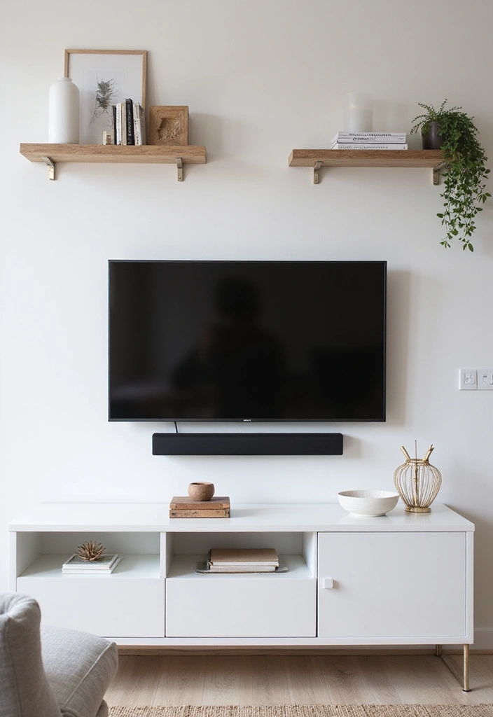 26 Scandinavian TV Wall Designs That Transform Your Space 14 26 Scandinavian TV Wall Designs That Transform Your Space - 14. Wall-Mounted Accessories