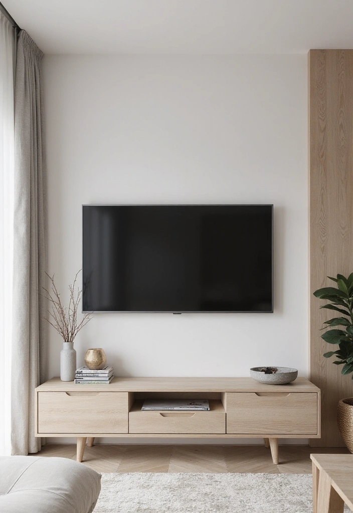 26 Scandinavian TV Wall Designs That Transform Your Space 18 26 Scandinavian TV Wall Designs That Transform Your Space - 18. Neutral Color Palettes